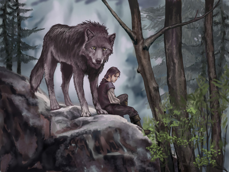 Arya and nymeria by vvjonez.jpg